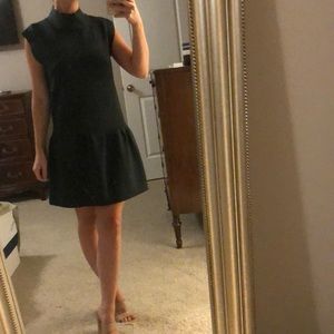 Zara Collection Green mock neck dress- size small